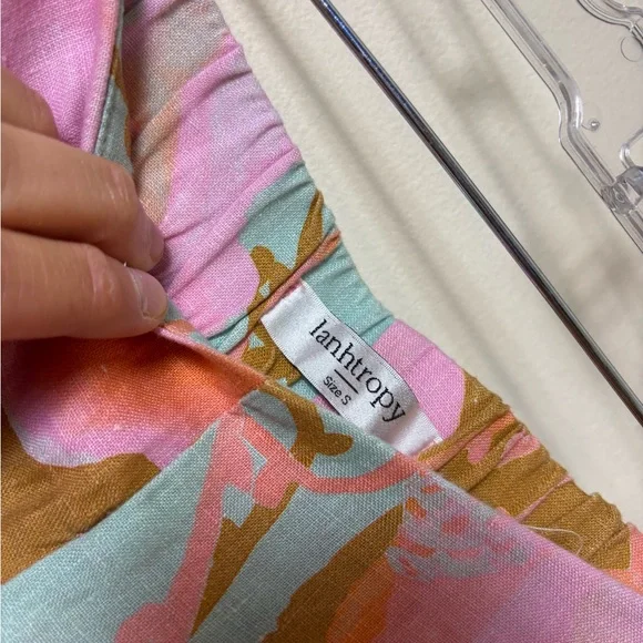 High-Waist Wide-Leg Floral Print Pants - Pink & Brown - Picture 7 of 11